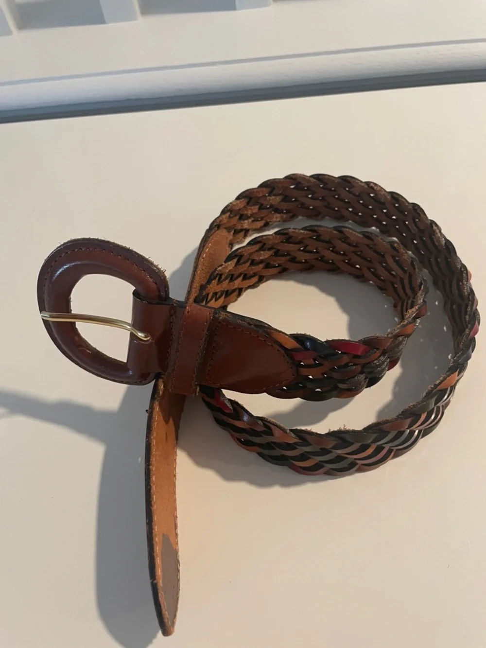 Milor Multicolor Braided Leather Belt Size 36